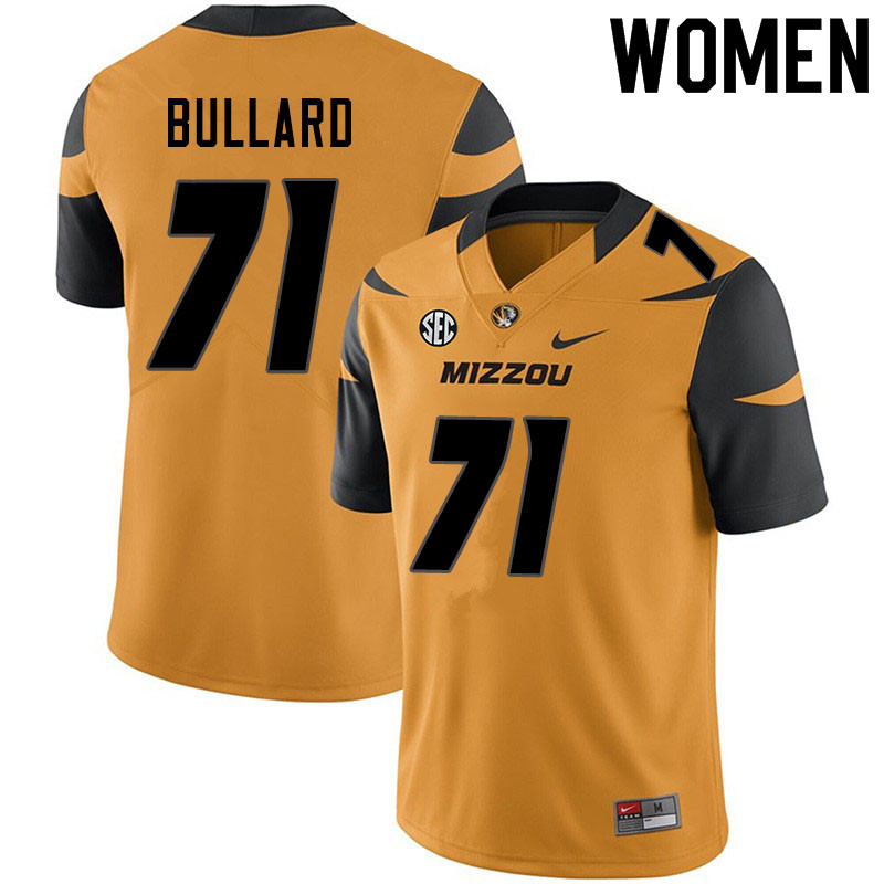 Women #71 D.J. Bullard Missouri Tigers College Football Jerseys Sale-Yellow